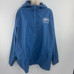 Vintage Walt Disney World Sorcerer Mickey Hooded Windbreaker Jacket XL